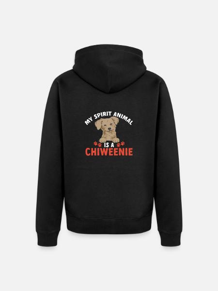 Chiweenie Chien - Veste Ă capuche bio Premium Unisexe - noir