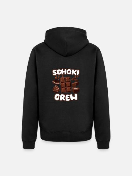 Candy Chocolate Chocolate Chocolate Crew - Unisex Premium Organic Zip Hoodie - black