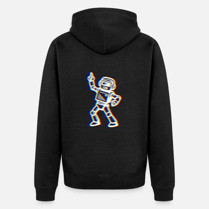 Bot Glitch – Ton Rythme! - Veste à capuche bio Premium Unisexe - noir
