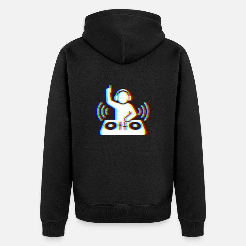 Glitch DJ – Beat Creator - Unisex Premium Bio Zip Hoodie - Schwarz