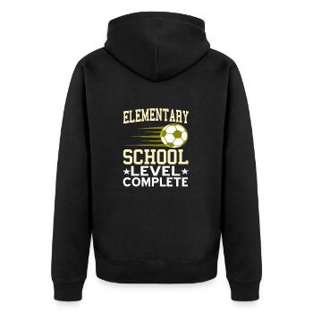 Drôle élémentaire complété Ambiance de football - Veste à capuche bio Premium Unisexe - noir - Dos - Nico (187cm)
