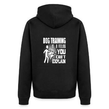 Dog Training Feeling You Can't Explain Passion - Unisex Premium Organic Zip Hoodie - black - Back - Nico (187cm)