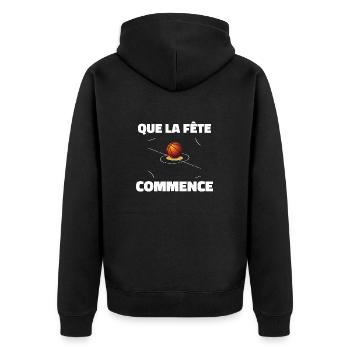 Basketball tee -cadeau fan de basketball - Veste à capuche bio Premium Unisexe - noir - Dos - Nico (187cm)