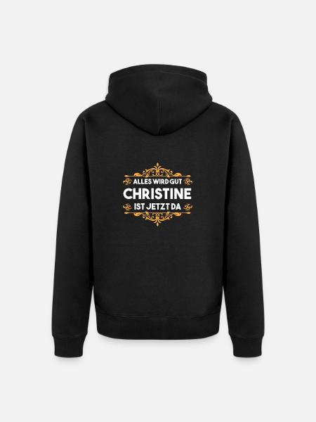 Christine - Unisex Premium Bio Zip Hoodie - Schwarz