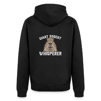 Rongeur Capybara - Veste à capuche bio Premium Unisexe - noir - Dos - Nico (187cm)