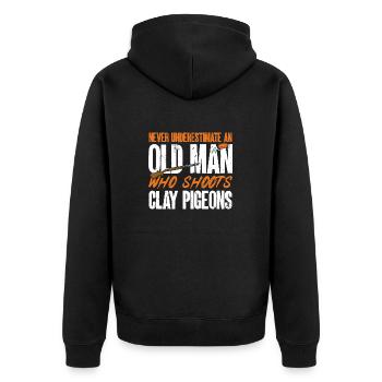 Tir au piège Tir au pigeon en argile Skeet - Veste à capuche bio Premium Unisexe - noir - Dos - Nico (187cm)