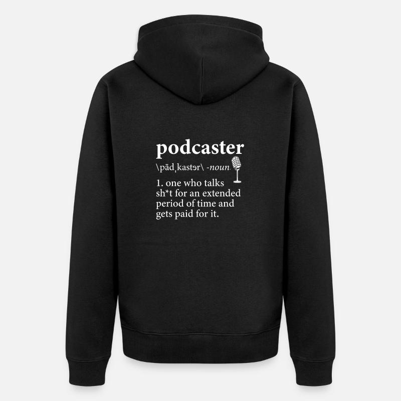 Podcasteur Podcast - Veste à capuche bio Premium Unisexe - noir