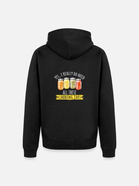 Einmachen Einkochen Lebensmitteln Konservieren - Unisex Premium Bio Zip Hoodie - Schwarz