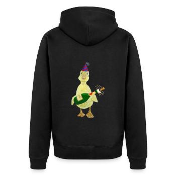Fête poussin Kücken anniversaire - Veste à capuche bio Premium Unisexe - noir - Dos - Nico (187cm)