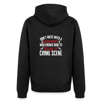 Wahre Verbrechen Podcaster True Crime Podcast - Unisex Premium Bio Zip Hoodie - Schwarz - Hinten - Nico (187cm)