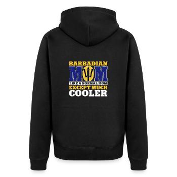 Drapeau de la Barbade Bayan barbadien - Veste à capuche bio Premium Unisexe - noir - Dos - Nico (187cm)