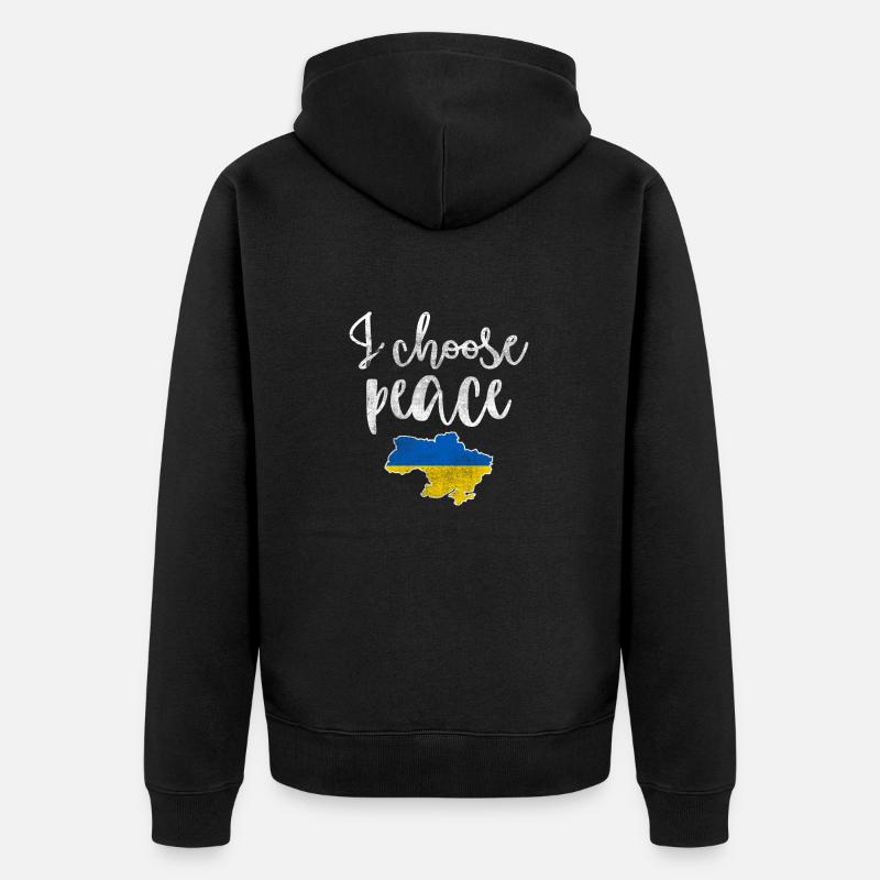 Ukraine Solidarité - Veste à capuche bio Premium Unisexe - noir
