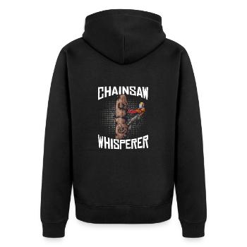 Tronçonneuse Chuchoteur Bûcheron Tronçonneuse - Veste à capuche bio Premium Unisexe - noir - Dos - Nico (187cm)