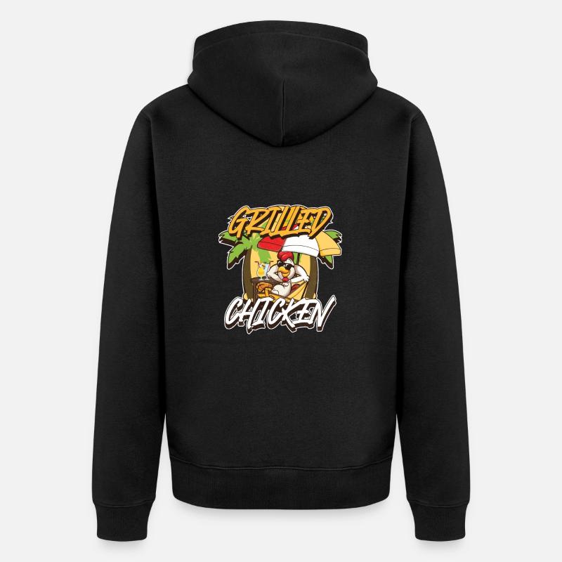 Poulet grillé - Veste à capuche bio Premium Unisexe - noir