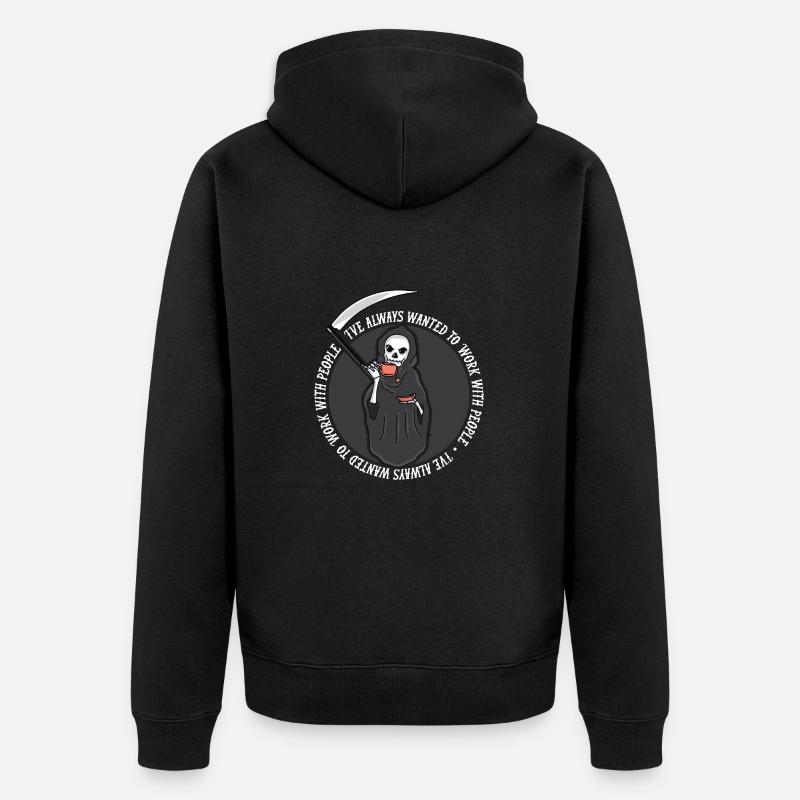 Café Grim Reaper - Veste à capuche bio Premium Unisexe - noir