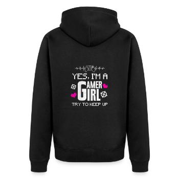 Gamer Girl Gaming - Veste à capuche bio Premium Unisexe - noir - Dos - Nico (187cm)