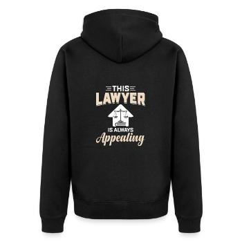 Etudiant jurassien droit - Veste à capuche bio Premium Unisexe - noir - Dos - Nico (187cm)