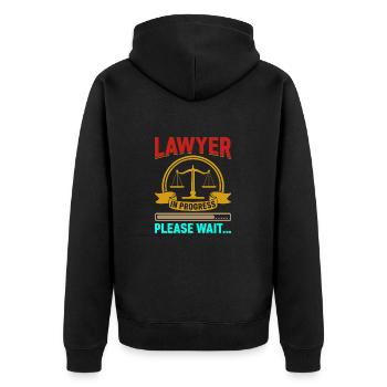 Anwalt Avocat Étudiant - Veste à capuche bio Premium Unisexe - noir - Dos - Nico (187cm)