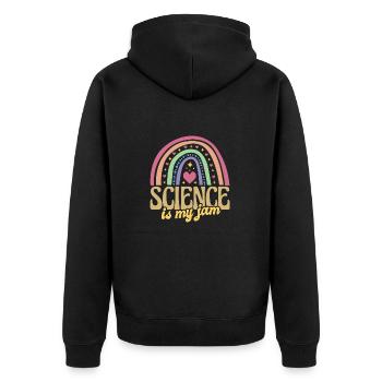 Science Science est mon professeur de confiture - Veste à capuche bio Premium Unisexe - noir - Dos - Nico (187cm)