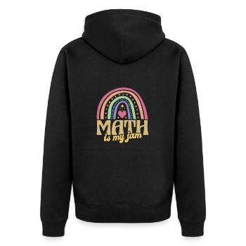 Math Math est mon professeur de jam math - Veste à capuche bio Premium Unisexe - noir - Dos - Nico (187cm)