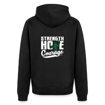 Sensibilisation au cancer du foie - Veste à capuche bio Premium Unisexe - noir - Dos - Nico (187cm)