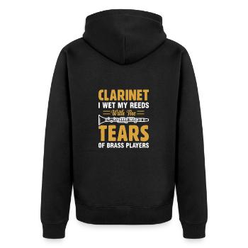 Clarinettiste Instrument de musique Clarinette musicale - Veste à capuche bio Premium Unisexe - noir - Dos - Nico (187cm)