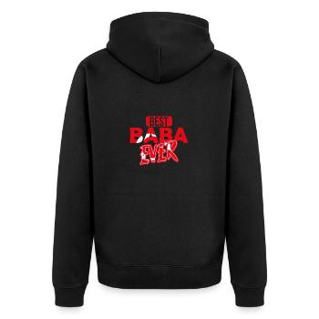 Best Baba Ever Turkish Father - Unisex Premium Organic Zip Hoodie - black - Back - Nico (187cm)