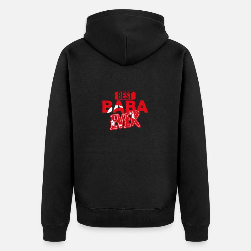 Meilleur Baba Jamais Père Turc - Veste à capuche bio Premium Unisexe - noir