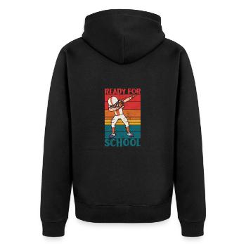 Prêt pour l’école American Football Dab - Veste à capuche bio Premium Unisexe - noir - Dos - Nico (187cm)