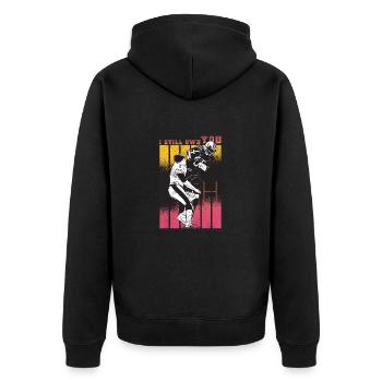 Je te possède toujours Football - Veste à capuche bio Premium Unisexe - noir - Dos - Nico (187cm)