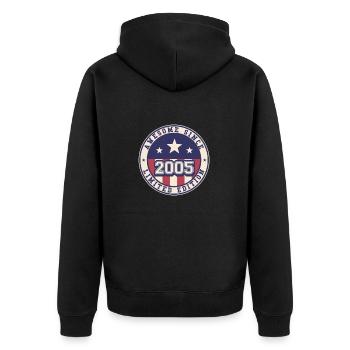 Génial depuis 2005 18ème anniversaire - Veste à capuche bio Premium Unisexe - noir - Dos - Nico (187cm)