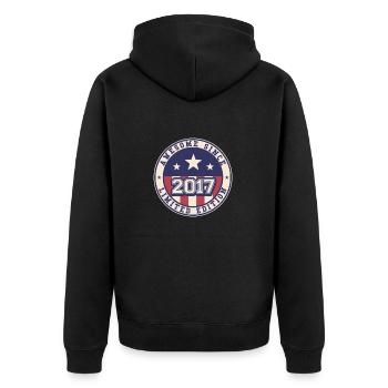 Génial depuis 2017 6ème anniversaire - Veste à capuche bio Premium Unisexe - noir - Dos - Nico (187cm)