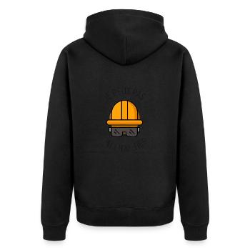 Je peux pas j’ai chantier travail travaux cadeau - Veste à capuche bio Premium Unisexe - noir - Dos - Nico (187cm)