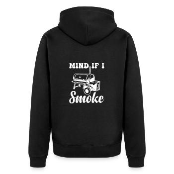 Grillen Vater Rente Opa - Unisex Premium Bio Zip Hoodie - Schwarz - Hinten - Nico (187cm)
