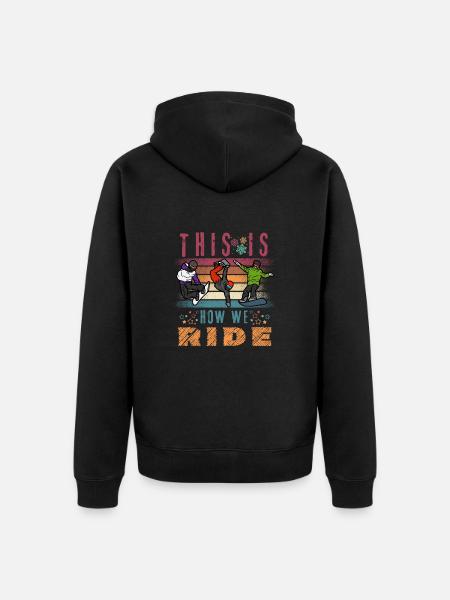 So fahren wir - Unisex Premium Bio Zip Hoodie - Schwarz