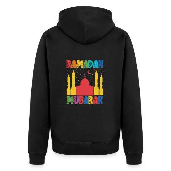 fasting diet ramadan muslims muslim fasting - Unisex Premium Organic Zip Hoodie - black - Back - Nico (187cm)