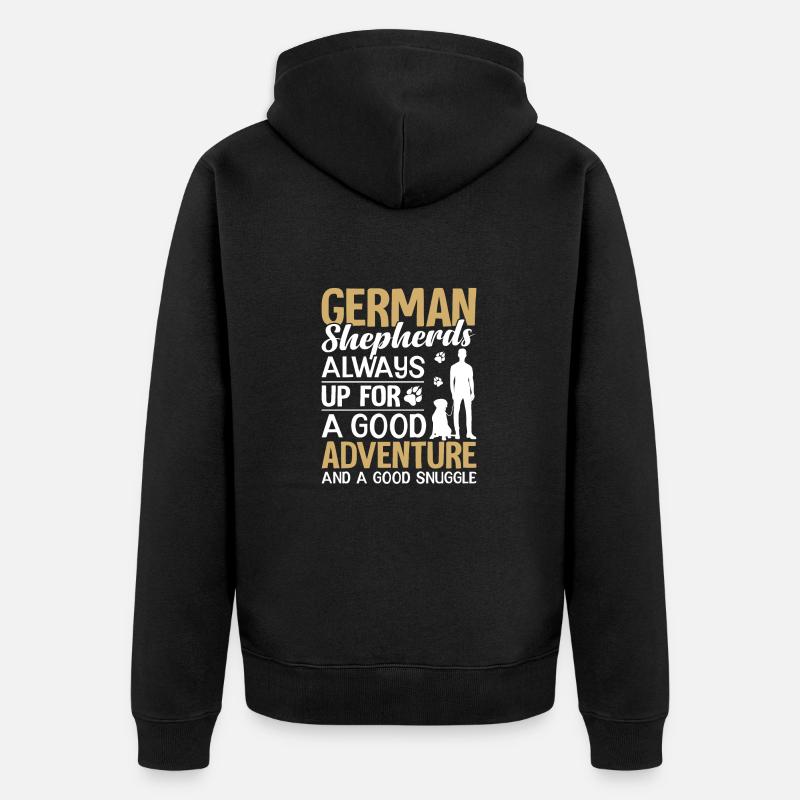 Deutscher Schäferhund - Unisex Premium Bio Zip Hoodie - Schwarz