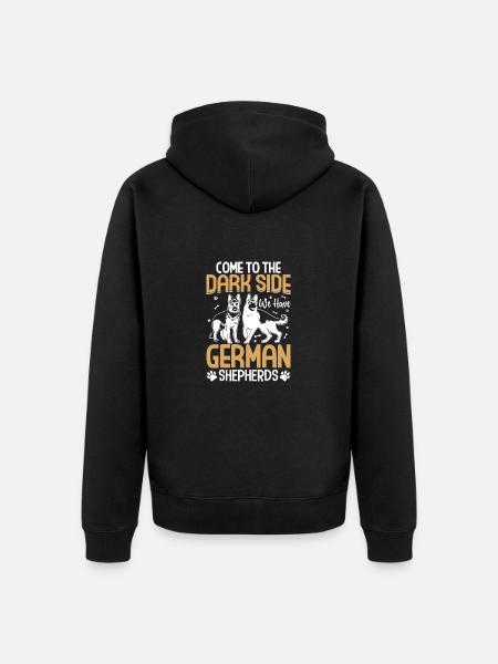 German Shepherd - Unisex Premium Organic Zip Hoodie - black