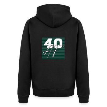 40 Af Sarcastic Birthday - Unisex Premium Organic Zip Hoodie - black - Back - Nico (187cm)