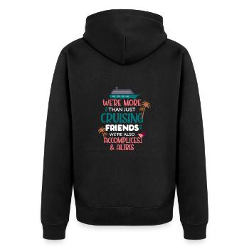 Plus que des amis de croisière d’été - Veste à capuche bio Premium Unisexe - noir - Dos - Nico (187cm)