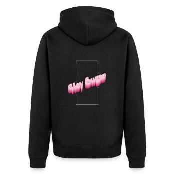 Hey Sugar - Unisex Premium Organic Zip Hoodie - black - Back - Nico (187cm)