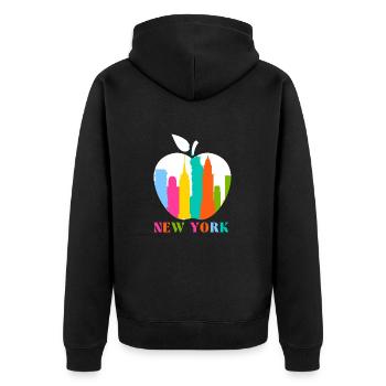 New York - Veste à capuche bio Premium Unisexe - noir - Dos - Nico (187cm)