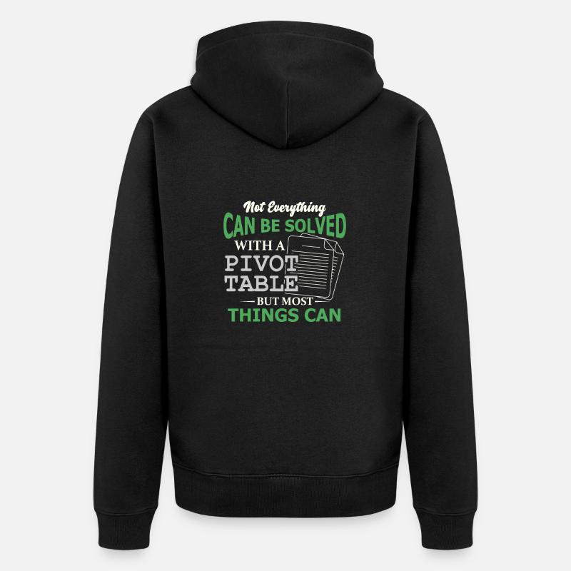 Pivot-Tabelle Tabellenkalkulation Nerd Buchhalter - Unisex Premium Bio Zip Hoodie - Schwarz