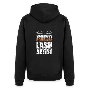 Quelqu’un Bomb Ass Lash Artiste - Veste à capuche bio Premium Unisexe - noir - Dos - Nico (187cm)