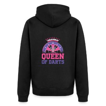 Reine des fléchettes Drôle de Dart Dicton - Veste à capuche bio Premium Unisexe - noir - Dos - Nico (187cm)