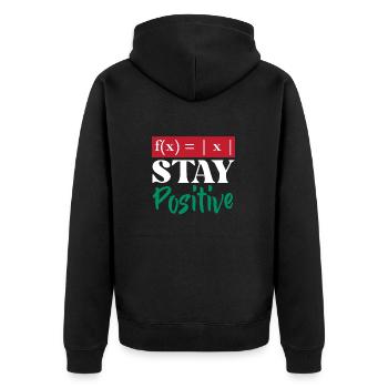 Math Nerd Stay Positive Equation Geek - Veste à capuche bio Premium Unisexe - noir - Dos - Nico (187cm)