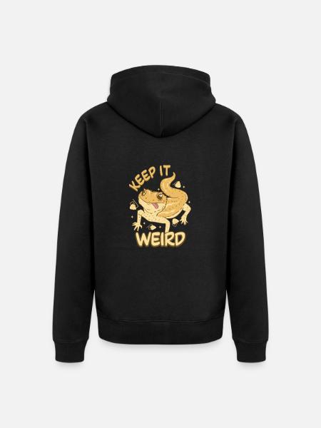 Keep It Weird Funny Saying - Unisex Premium Organic Zip Hoodie - black