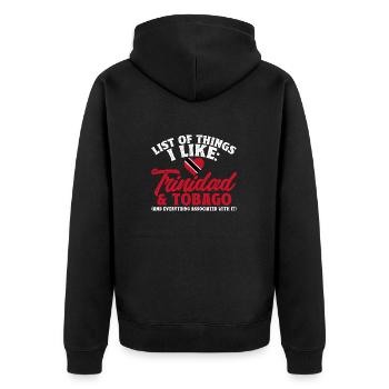 Drapeau de Trinité-et-Tobago - Veste à capuche bio Premium Unisexe - noir - Dos - Nico (187cm)