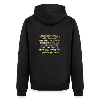 Drapeau de la Barbade Bayan barbadien - Veste à capuche bio Premium Unisexe - noir - Dos - Nico (187cm)