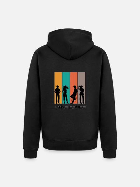 Figures Line Dance 2 - Unisex Premium Organic Zip Hoodie -